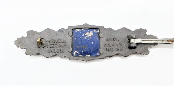 Nahkampfspange Silber – Ausf. A. G. M. u. K., Gablonz (Arbeitsgemeinschaft Metall und Kunststoff, Gablonz) – NKS – Bild 4