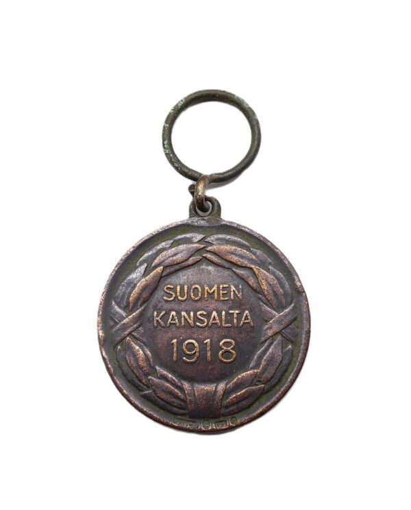 Finnland - Finnische Tapferkeitsmedaille - URHEUDESTA FÖR TAPPERHET - SUOMEN KANSALTA 1918 - Hersteller S & Co (Sporrong & Co, Stockholm) - Bodenfund – Bild 2